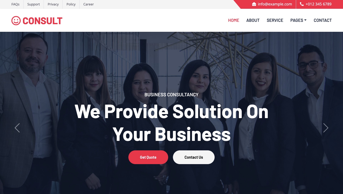 Consult is a modern consultancy website template.